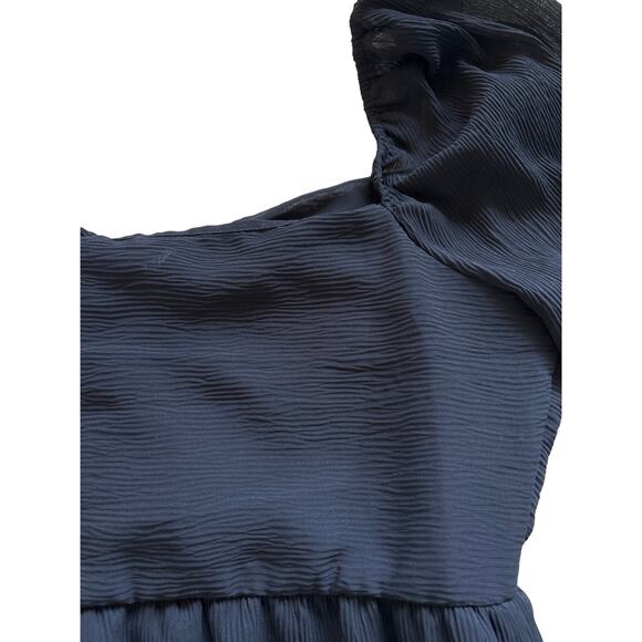 ASTR The Label Black Peplum Top S – Puff Sleeve Sweetheart Holiday - Picture 6 of 6